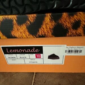 NIB never worn lemonade, black platform slippers